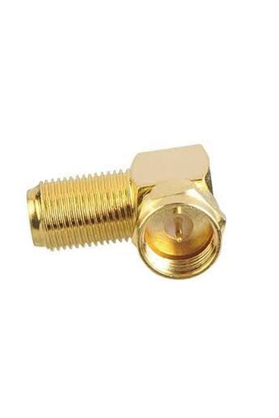 ELEKTROMER L 90 Degree Gold F Connector Rotary