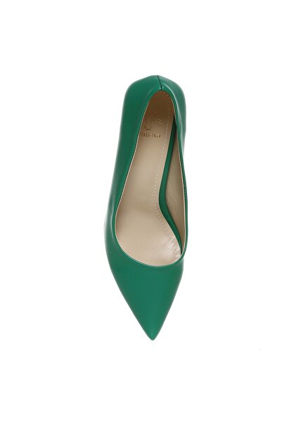 Fabrika Faux Leather Green Women's Heeled Shoes Massa