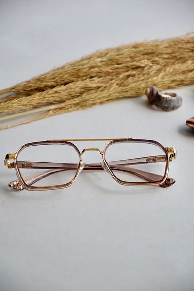LOOKUP Blue Light Protective Glasses Unisex New Model Blue Block Screen Goggles Rose Honey Frame Transparent Glass