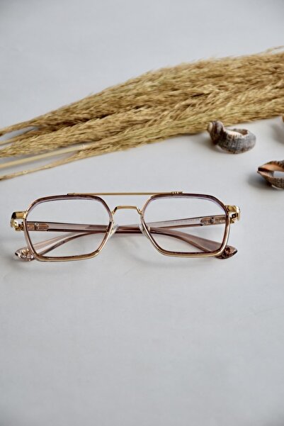 LOOKUP Blue Light Protective Glasses Unisex New Model Blue Block Screen Goggles Rose Honey Frame Transparent Glass