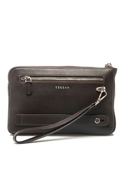 Tergan Καφέ Δερμάτινη Ανδρική Τσάντα Portfolio 02972a7p