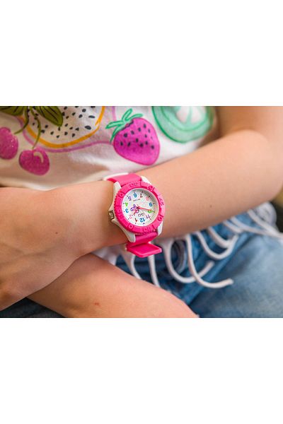 Q&Q Vr96j025y10 Atm Waterproof Pink Girl's Wristwatch