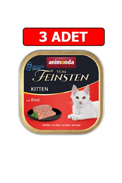 Animonda Kitten Sığır Etli Yavru Kedi Konserve Yaş Mama 3 Adet 100gr Vom Fein...