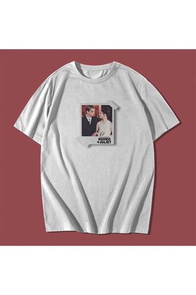 rebelberi Romeo + Juliet Film William Shakespeare Polaroid Stil Tricou Alb Tr...
