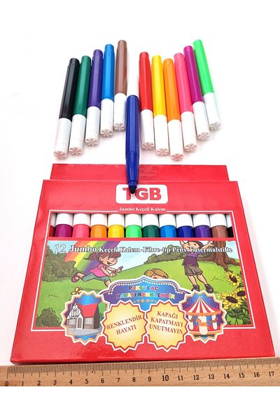 Modellino 12-Piece Jumbo Felt Pen TGB Baby Fiber-tip Collet