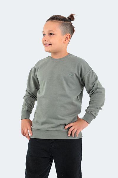 Slazenger Dna Unisex Kids Sweatshirt Khaki