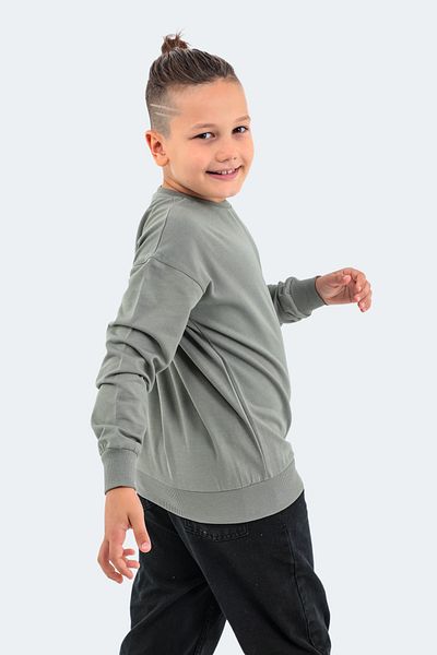 Slazenger Dna Unisex Kids Sweatshirt Khaki