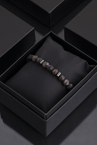 Sortie Aksesuar Hematite Original Natural Stone Gift Box Bracelet 016
