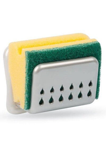 FırsatVar حامل إسفنجة الأطباق مع كوب شفط - تخزين نظيف ومرتب مع حامل إسفنجة