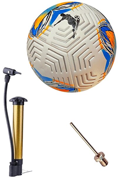 keufman Spor Profesyonel Futbol Topu Top Pompası Ve Top Iğnesi 5 Numara Makine Dikişli Top