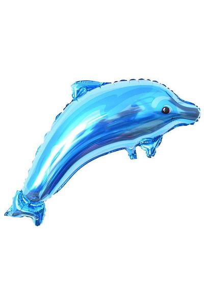 ELGALA Balloon Dolphin Shaped Foil Balloon Blue Color