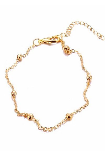 BİJUTERİ EVİ Women's Anklet with Ball Chain