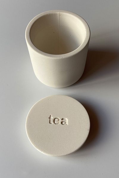 sin istanbul Concrete Tea Box White with Lid