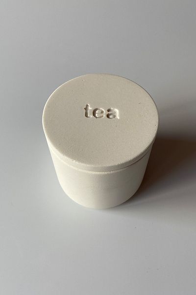 sin istanbul Concrete Tea Box White with Lid