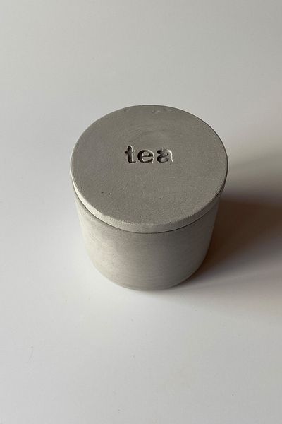 sin istanbul Concrete Tea Box with Lid Gray