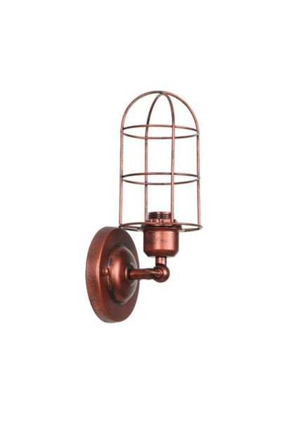 RİOLİGHT Retro Copper Antique Articulated Cage Metal Wall Sconce