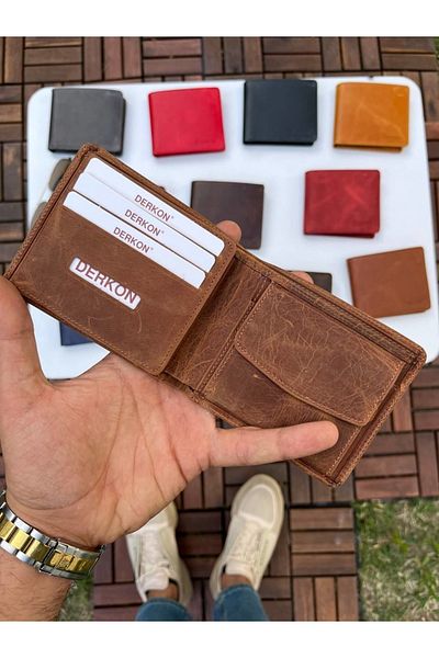 DERKON Ola Vintage Leather Tiguan Tan Wallet