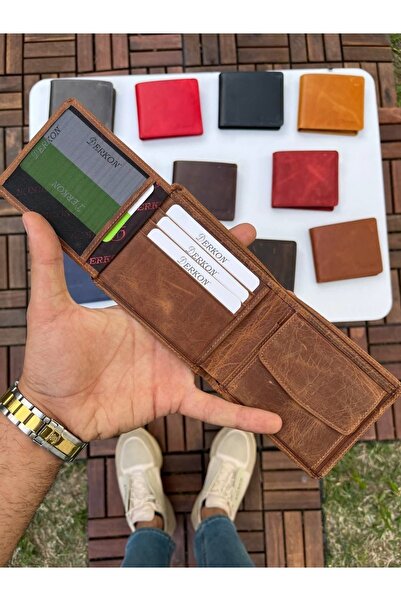 DERKON Ola Vintage Leather Tiguan Tan Wallet