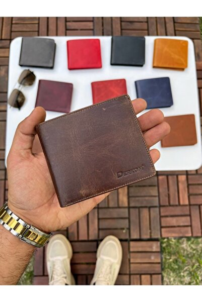 DERKON Ola Vintage Leather Brown Wallet