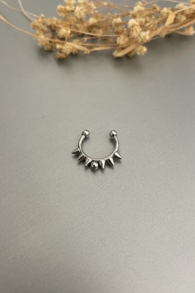Jaida Moda Unisex Gümüş Renk Diken Figürlü Helix Piercing