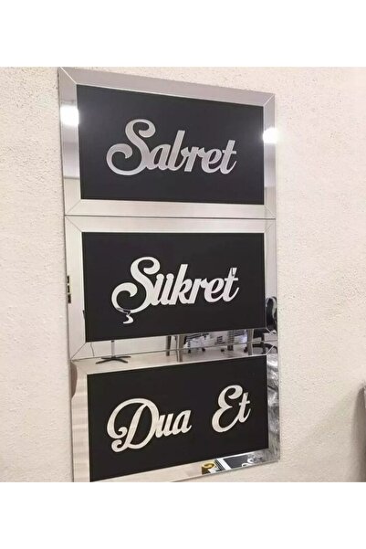 Aynalı Pleksi Ve Ahşap Uyumu, 30*15 Cm Set