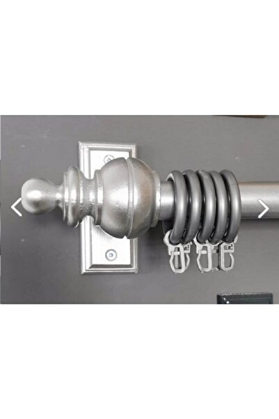 OPEN SHOPS Tek Raylı Ahşap Rustik Perde Askısı - Rustik Borusu 250 Cm