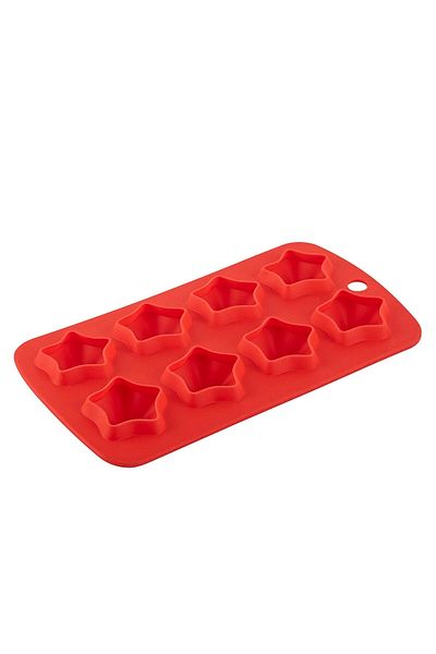 Tantitoni 3D Silicone Red Star Shape 8 Piece Ice Mold
