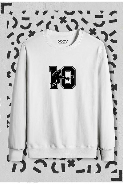 Jooy Company Hanorac imprimat cu numărul 10 de fotbalist