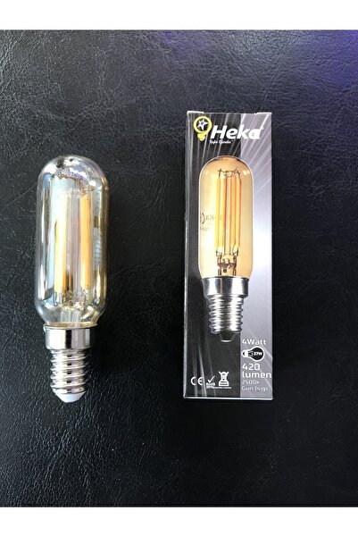 Heka E14 Duylu 4 Watt T25 Bal Cam 8,5 Cm Avize Ampülü