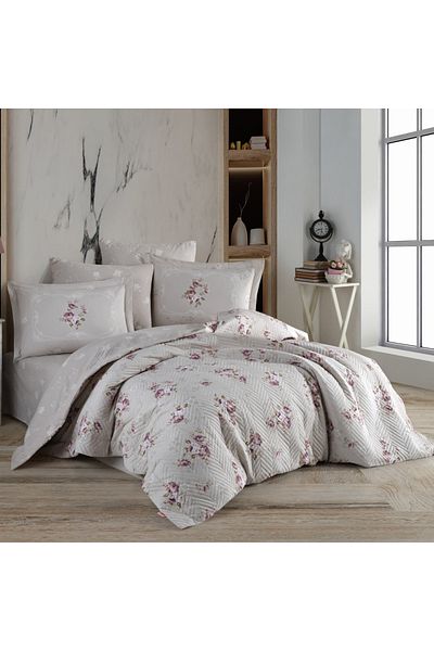 Hobby Martha Beige - Single Quilted Bedding Set