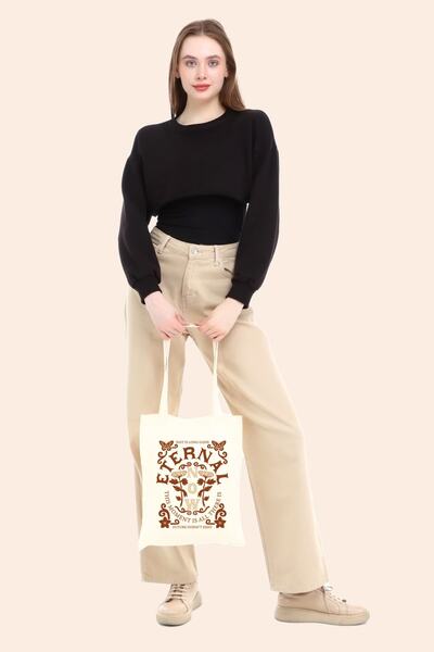 BAGAND Сумка з принтом Eternal Now з необробленої тканини