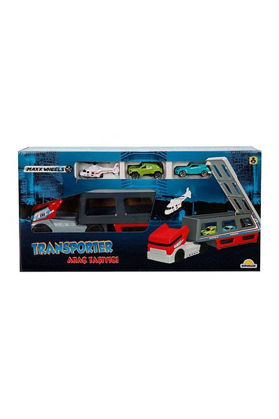 MGS OYUNCAK Maxx Wheels Transporter Helicopter Car Transporter