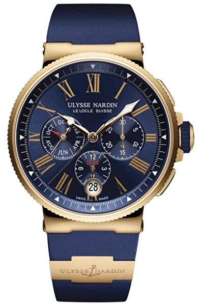 1000Hour Ulysse Nardin Marine Uyumlu Lacivert Silikon Kordon