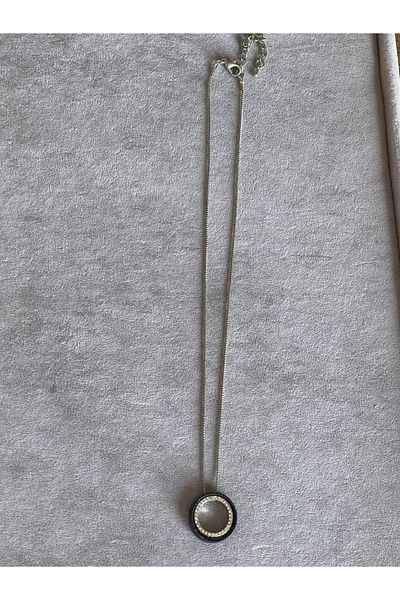 Gönülden Tasarım Special Design Black Zircon Stone Ring Necklace