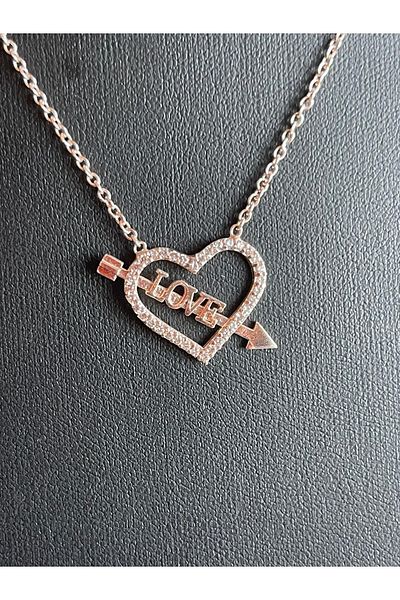 Gönülden Tasarım Special Design Zircon Stone Love Heart Necklace