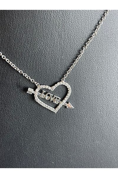 Gönülden Tasarım Special Design Zircon Stone Love Heart Necklace