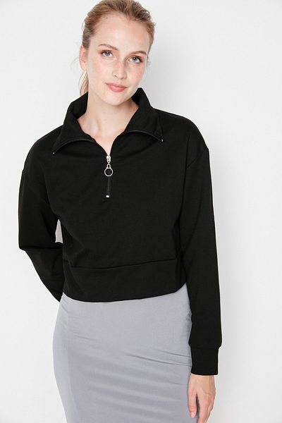 Trendyol Collection Плетка с поло яка с цип