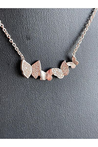 Gönülden Tasarım Special Design Zircon Stone Butterflies Necklace