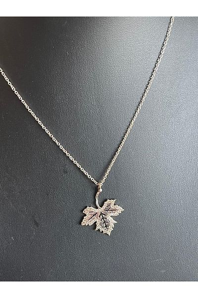 Gönülden Tasarım Special Design Zircon Stone Leaf Necklace