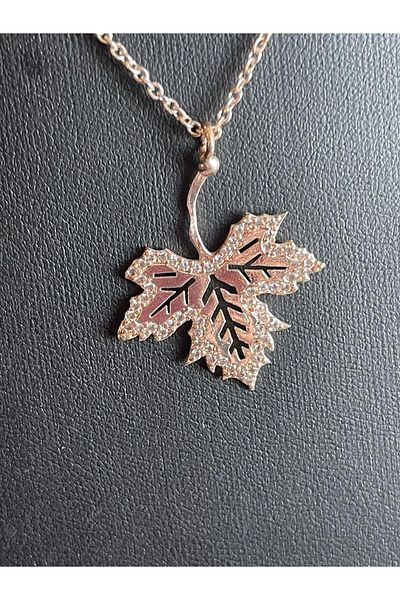 Gönülden Tasarım Special Design Zircon Stone Leaf Necklace