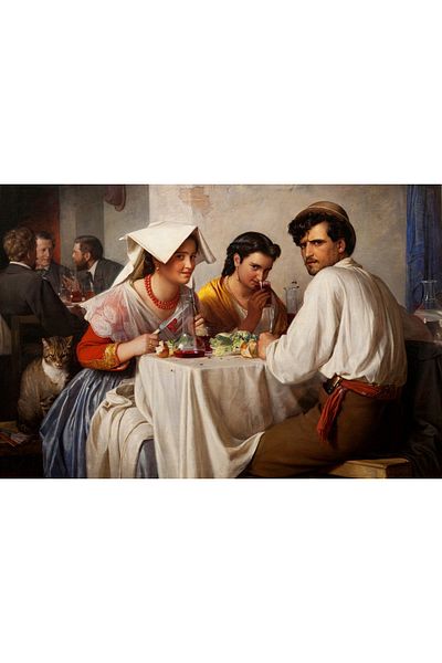 Carmen Carl Bloch - Σε έναν ρωμαϊκό πίνακα οστερίας σε καμβά