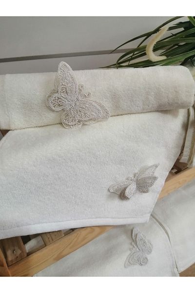 Neweste Hand Towel 2pcs Butterfly Motif Towel Promise Engagement Wedding Circumcision Bridal Convoy Kitchen Hand Towel 30*50