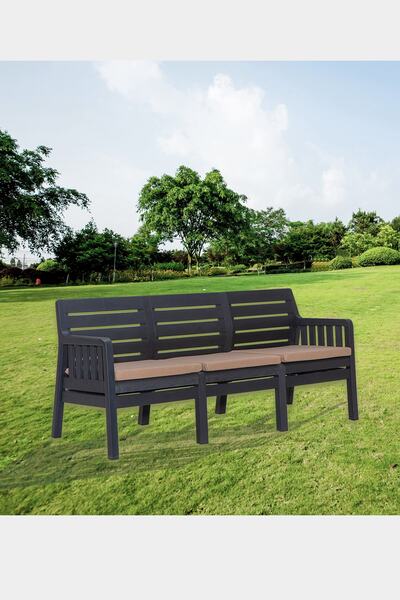 MOBETTO Lara Minderli Üçlü Bahçe Koltuğu