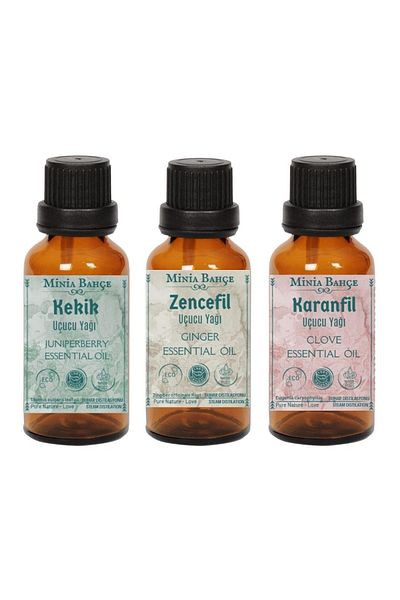 Minia Bahçe Bitki ve Sanat Atölyesi 100% pure Thyme, Ginger and Clove Oil - 10ml