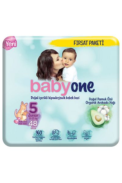 Babyone New Baby Diapers Size 5 Junior Opportunity Pack 48 Pieces