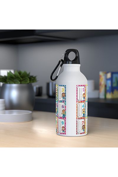 LADİJİTAL BASKI ÇÖZÜMLERİ Multiplication Table Flask & Water Bottle