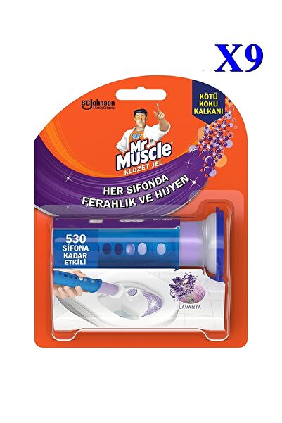Mr. Muscle Lavata Klozet Jel Blok, Tuvalet Temizleyici, 36g X9