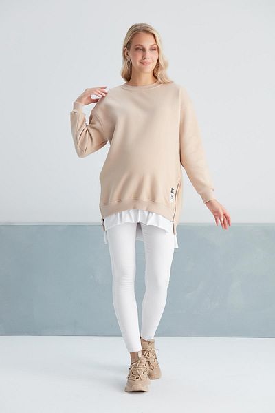 Işşıl 6465-Three Thread Combed Cotton Maternity Sweatshirt
