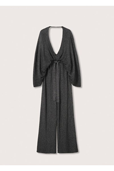 MANGO Woman Women's Dark Silver Jumpsuit