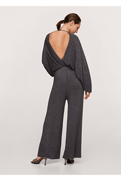 MANGO Woman Women's Dark Silver Jumpsuit